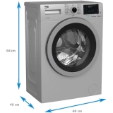 Masina de spalat rufe Slim Beko WUE7636XSS, 7 kg, 1200 RPM, Gri